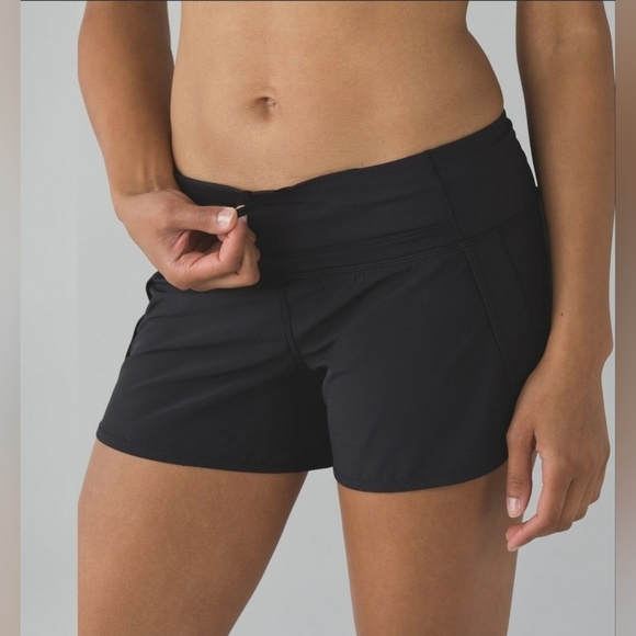 Lululemon Run Times Short *4-way Stretch 4" Black - Picture 2 of 8